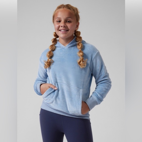 ATHLETA GIRL FEELIN' GREAT HOODIE Plush Blue size XXL/16 - Picture 1 of 5